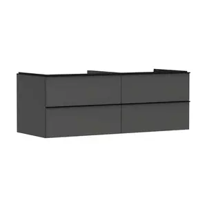 Hansgrohe Xelu Q - Umývadlová skrinka, 50x136x55 cm, 4 zásuvky, matná sivá/matná čierna 54087670