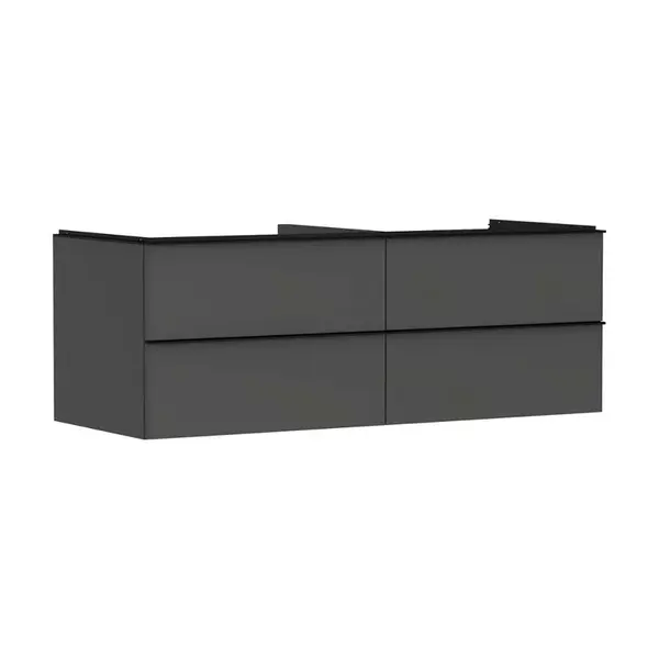 Hansgrohe Xelu Q - Umývadlová skrinka, 50x136x55 cm, 4 zásuvky, matná sivá/matná čierna 54087670