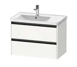 Duravit Ketho.2 - Umývadlová skrinka, 55x78x46 cm, 2 zásuvky, matná biela K25285018180000