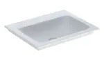 Geberit ONE - Umývadlo nábytkové, 60x48x14 cm, bez prepadu, bez otvoru na batériu, KeraTect, biela 505.011.01.1