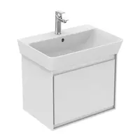 Ideal Standard Connect Air - Skrinka pod umývadlo Cube 55 cm, 48x41x40 cm, lesklá biela/biela mat E0844B2