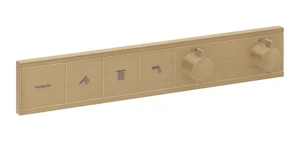 Hansgrohe RainSelect - Termostatická batéria pod omietku, na 3 spotrebiče, kefovaný bronz 15381140