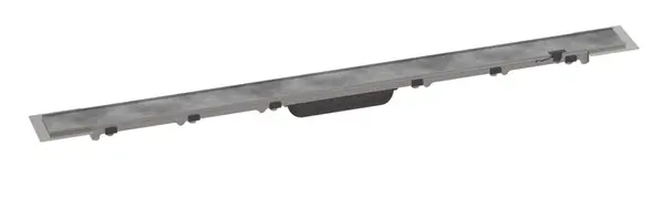 Hansgrohe RainDrain Rock - Lineární sprchový žlab 900, s roštem pro vložení dlažby, nerez 56032000