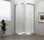 Polysan Easy Line - Štvrťkruhová sprchová zástena 90x90 cm, leštený hliník/číre sklo EL2615