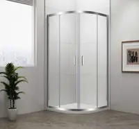 Polysan Easy Line - Štvrťkruhová sprchová zástena 90x90 cm, leštený hliník/číre sklo EL2615
