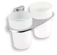 Novaservis Metalia 12 - Dvojitý držiak pohárikov, sklo/chróm 0257,0