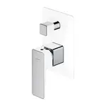 OMNIRES Parma - Baterie pod omítku, pro 2 spotřebiče, s tělesem, chrom/bílá PM7435CRB