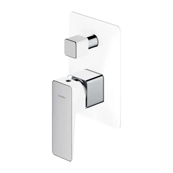 OMNIRES Parma - Baterie pod omítku, pro 2 spotřebiče, s tělesem, chrom/bílá PM7435CRB