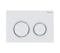 Geberit Omega20 - Ovládání splachování, matná bílá/lesklý chrom 115.085.JT.1