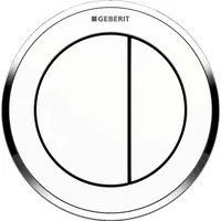 Geberit Splachovací systémy - Oddálené ovládání typ 10, pneumatické, pro 2 množství splachování, alpská bílá/lesklý chrom 116.057.KJ.1