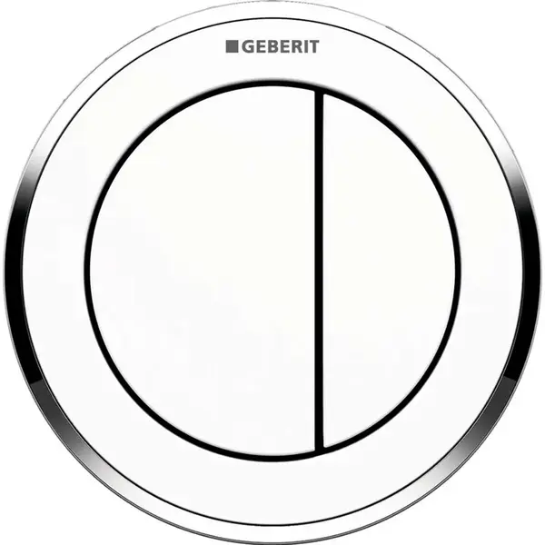 Geberit Splachovací systémy - Oddálené ovládání typ 10, pneumatické, pro 2 množství splachování, alpská bílá/lesklý chrom 116.057.KJ.1