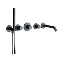 Paffoni Modular Box - Termostatická baterie pod omítku, pro 2 spotřebiče, matná černá MDE001NO