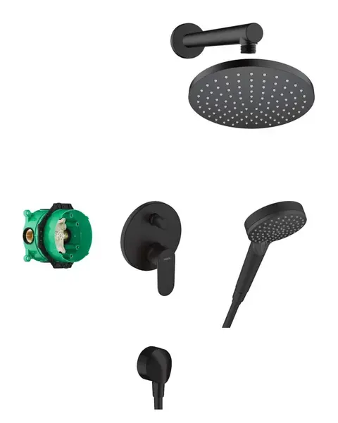 Hansgrohe Vernis Blend - Sprchový set 200 s baterií pod omítku, černá 27911670