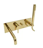 Paffoni Light - Vanová baterie pod omítku, s přislušenstvím a tělesem, zlatá LIG001HG