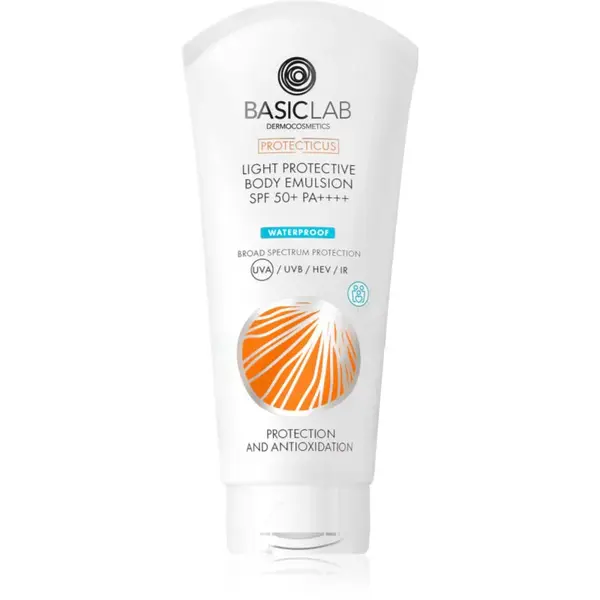 BasicLab Dermocosmetics Protecticus hydratační a ochranná emulze na obličej a tělo SPF 50+ voděodolná 100 ml