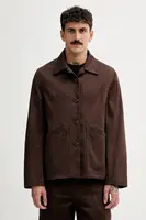 Bavlněná bunda Kenzo hnědá barva, FF55VE2309GF.90