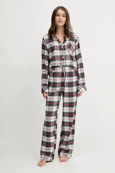 Pyžamo Lauren Ralph Lauren dámské, béžová barva, ILN92457F