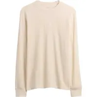 GAP V-FRCH LS WAFFLE MINI LOGO CREW Pánské tričko, béžová, velikost