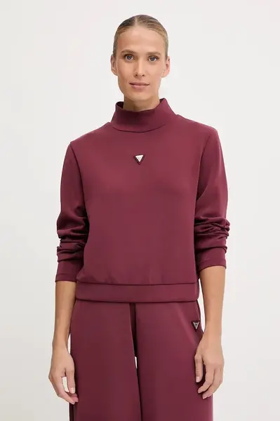 Mikina Guess OLYMPE dámská, béžová barva, hladká, V4YQ05 KCAY2