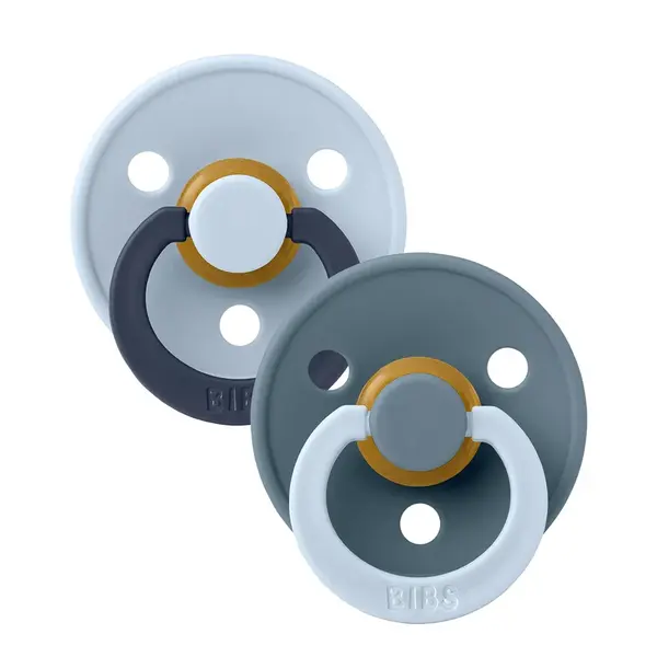 BIBS STUDIO Colour Fusion cumlíky z prírodného kaučuku 2ks – veľkosť 2 - Baby Blue Petrol mix