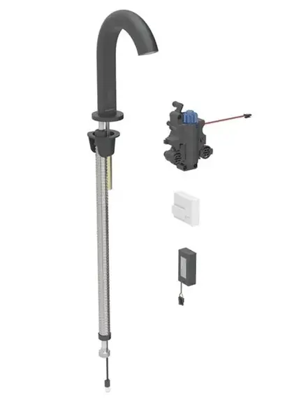 Geberit Piave - Termostatická elektronická umývadlová batéria, batériové napájanie, easy to clean, matná čierna 116.188.14.1