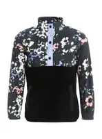 Roxy dětská mikina Alabama Girl True Black Black Flowers | Černá | Velikost 16 r.