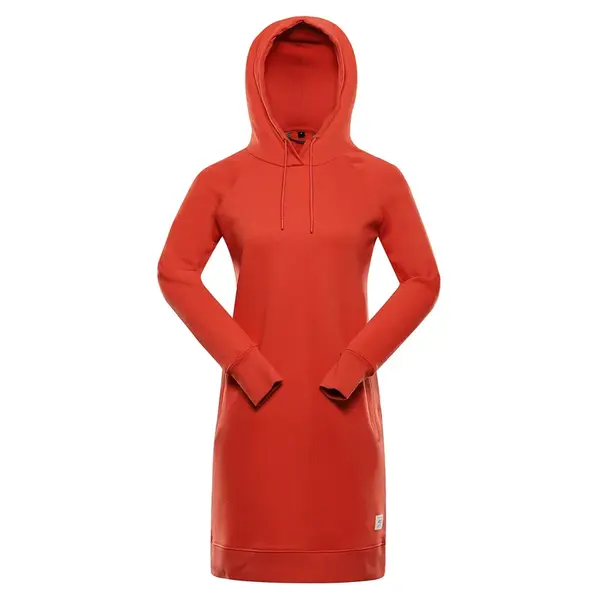 Dámské mikinové šaty alpine pro oleba červená m