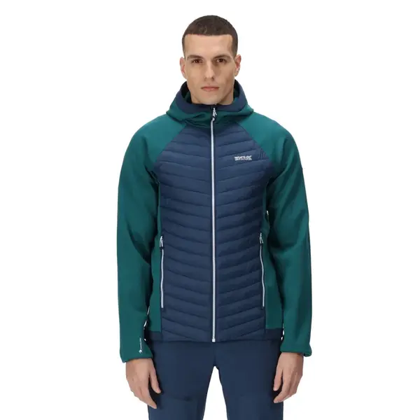 Pánská hybridní bunda regatta andreson vii modrá/zelená s