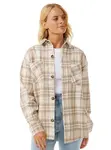Rip curl dámská bunda High Tide Soft Flannel Bone | Bílá | Velikost L | 100% bavlna
