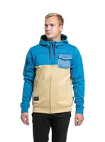 Meatfly pánská technická mikina Josh Blue / Light Brown | Modrá | Velikost XXL
