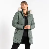 Dámský prošívaný kabát dare2b striking iii zelená 36