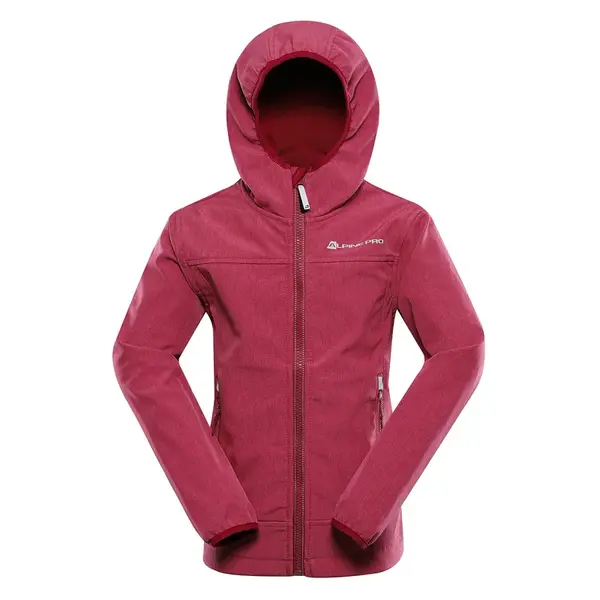 Detská softshellová bunda s membránou alpine pro omano 2 růžová 116-122