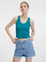 Tyrkysové dámské crop tílko ORSAY - Dámské