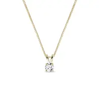 Zlatý náhrdelník s čírym briliantom KLENOTA