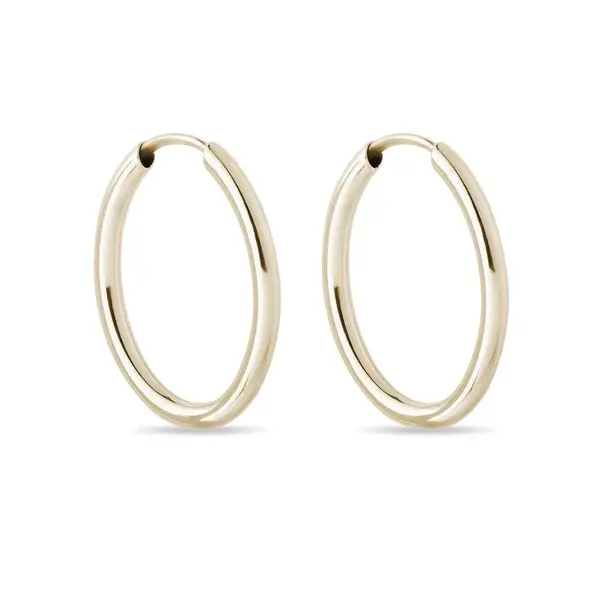 Moderné oválne náušnice zo žltého zlata KLENOTA