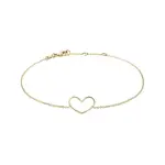 Náramok so srdiečkom zo zlata KLENOTA