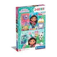 Puzzle 2x60 dílků Gábinin kouzelný domek