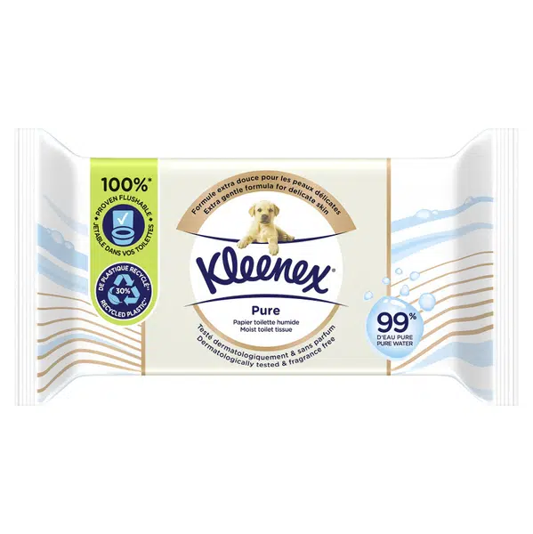 KLEENEX Vlhčený toaletní papír Pure 38 kusů