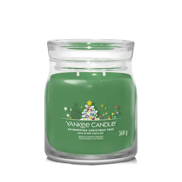 YANKEE CANDLE Signature Vonná svíčka střední 2 knoty Shimmering Christmas Tree 368 g
