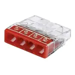 Svorka Wago, 2273-204, 0,5 - 2,5 mm2, 4pólová, transparentní/bílá