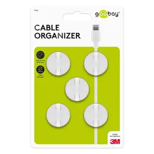 Organizér na kabely GOOBAY 95183 5ks White