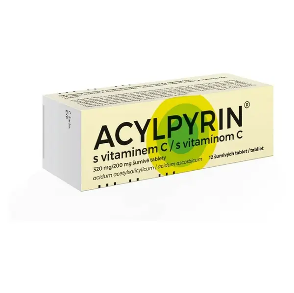 ACYLPYRIN® s vitaminem C 320mg/200mg šumivé tablety 12 kusů
