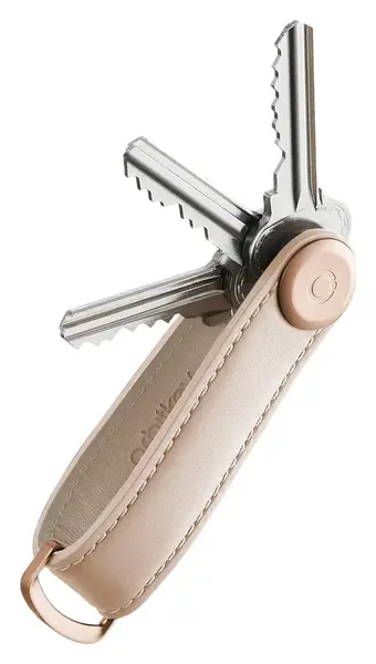 Klíčenka Orbitkey Leather Blush with Blush Stitching