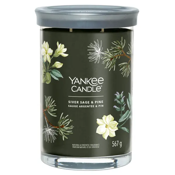 YANKEE CANDLE Signature Tumbler velký Silver Sage & Pine 567 g
