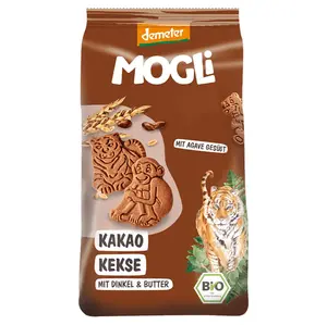 MOGLI Kakaové sušenky s certifikací Demeter 3r+ BIO 125 g