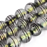 Frosted Handmade Foil Glass Beads Strands