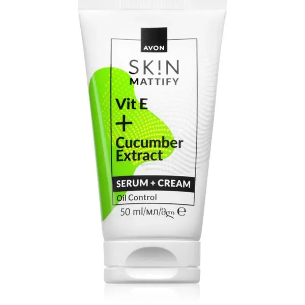 Avon Mattify Vit E + Cucumber Extract krém 2 v 1 50 ml
