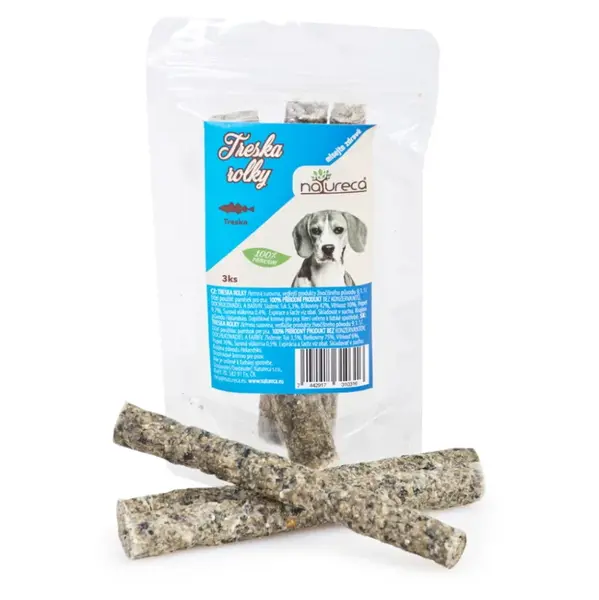NATURECA Pochoutka rolky z tresky 75 g 3 ks