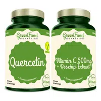 GREENFOOD NUTRITION Quercetin 90 kapslí a vitamin C 500 mg 60 kapslí