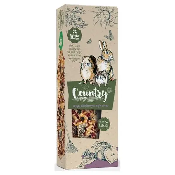 WITTE MOLEN Country Sticks tyčinky bezinka a jablko 110 g
